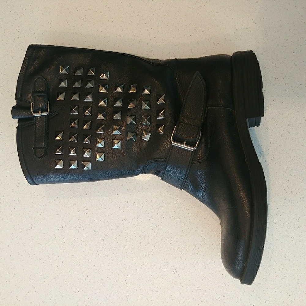 Studded Leather Boots